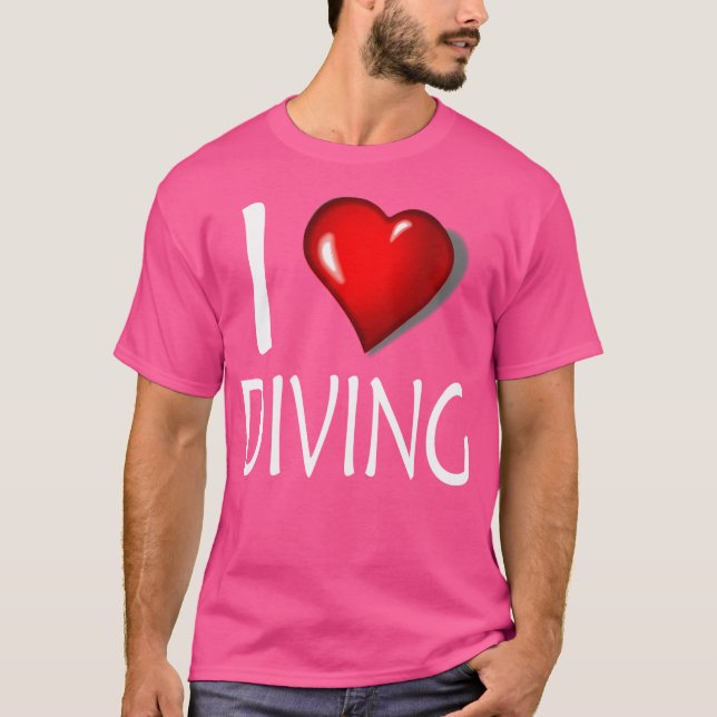 T-shirt I Love Diving (Devant)