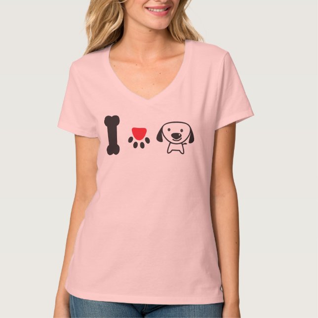 T-SHIRT I LOVE DOG (Devant)