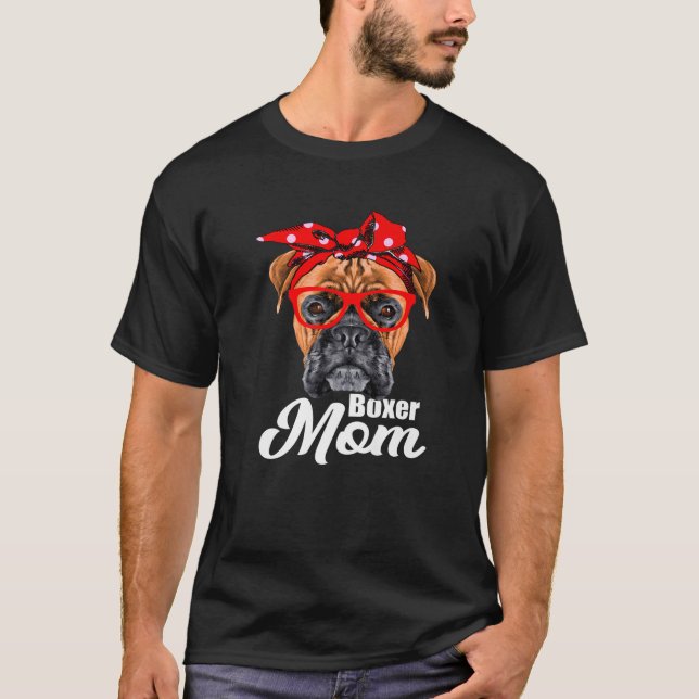 T-shirt I Love Dogs Boxer Maman (Devant)