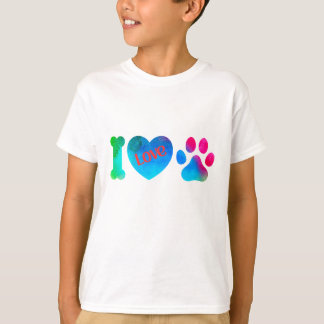 T-shirt "I Love Dogs" Chemise T pour enfants et jeunes,