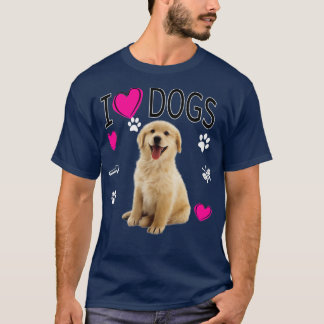 T-shirt I Love Dogs Golden Labrador