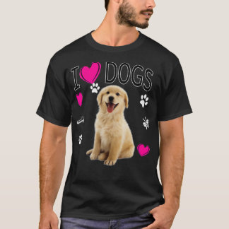T-shirt I Love Dogs Golden Labrador