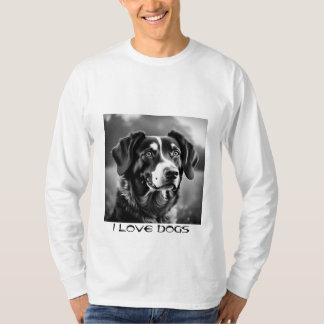 T-shirt I Love Dogs-Heartwarming Graphic Tee pour Amoureux