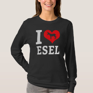 T-shirt I Love Donkeys Mule Farm Animal Farmer Zoo Pet Hor