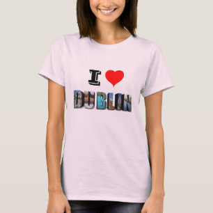 T-shirt I Love Dublin Ireland 3D Travel Photo