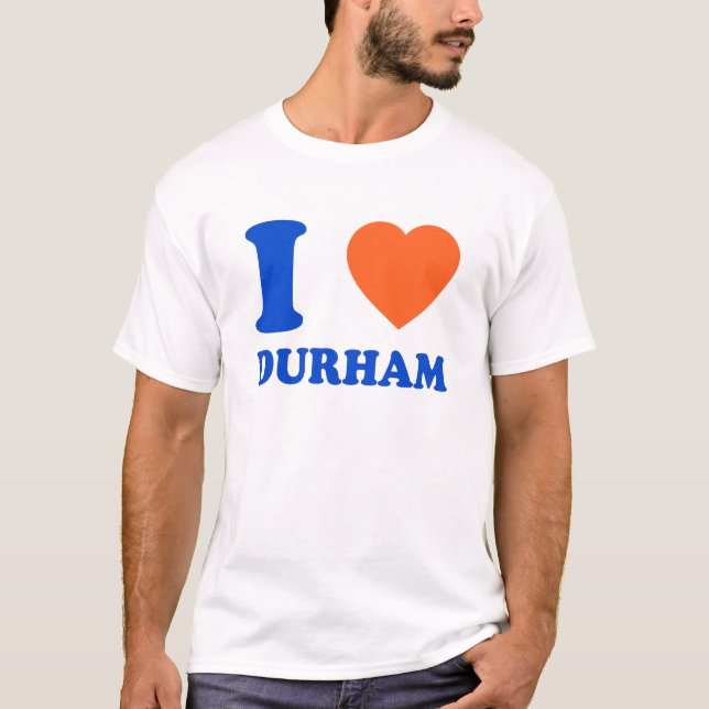 T-shirt I Love Durham Heart NC Bull City Cadeau (Devant)