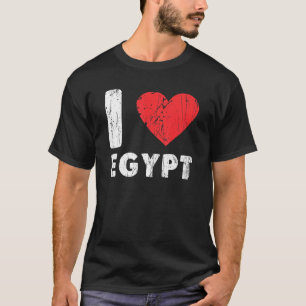 T-shirt I Love Egypt I Heart Egypt Family Travel Egypt Fla