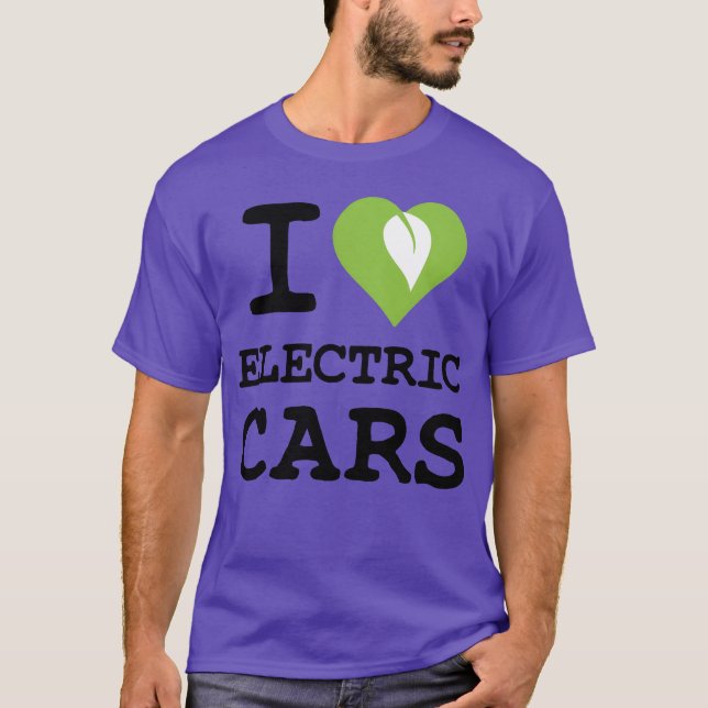 T-shirt I love electric cars friends (Devant)