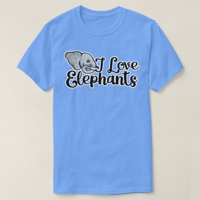 T-shirt I love elephants (Design devant)