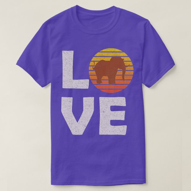 T-shirt I Love Elephants Funny Elephant - 2 (Design devant)