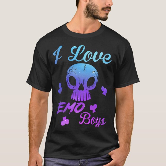 T-shirt I Love Emo garçons I Love Emo filles Emo Goth Matc (Devant)