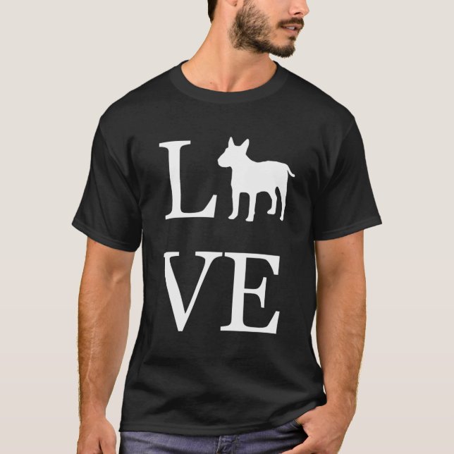 T-shirt I Love English Bull Terrier Amoureux des chiens Pr (Devant)