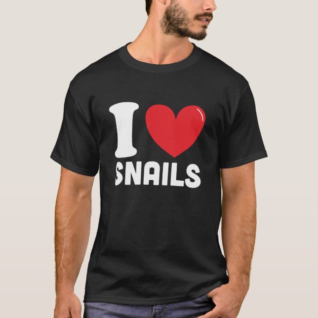 T-shirt I Love escargots, Best snail lover cadeau (Devant)