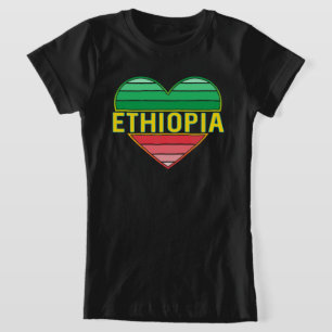 T-Shirt I Love Ethiopia, Ethiopian Heart