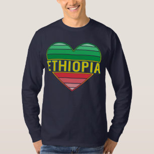 T-shirt I Love Ethiopia, Ethiopian Heart