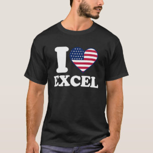 T-shirt I love Excel I heart Excel