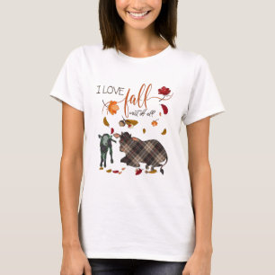 T-shirt I Love Fall for Cow Heifer Lovers