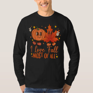 T-shirt I Love Fall Most All Leaf Heart Autumn Leaves 1