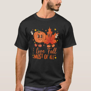 T-shirt I Love Fall Most All Leaf Heart Autumn Leaves 1