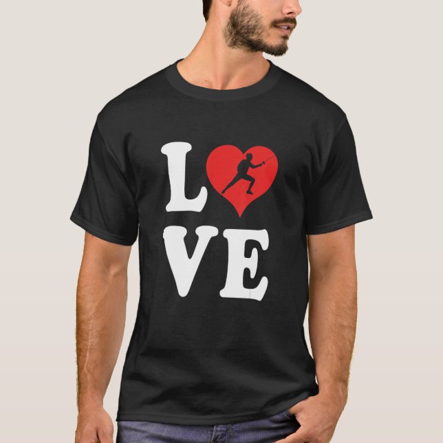 T-shirt I Love Fencing 2 (Devant)