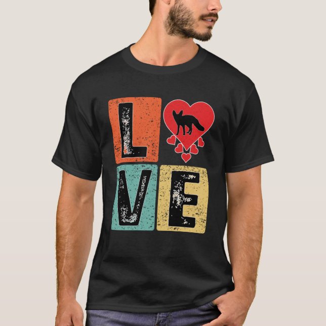 T-shirt I Love Fennec fox Animal Valentine s Day Fennec f (Devant)