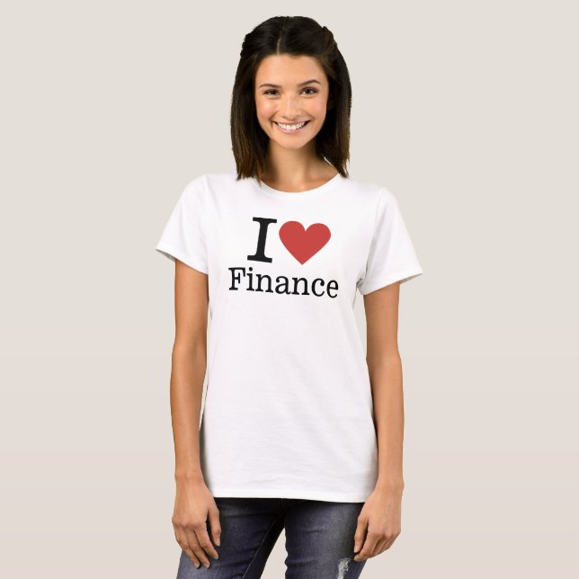 T-shirt I ❤️ Love Finance CUSTOMIZABLE Femmes (Devant entier)