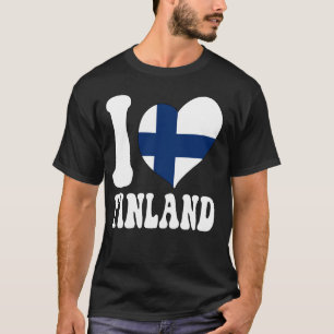 T-shirt I Love Finland I Love Helsinki Finland Flag Heart