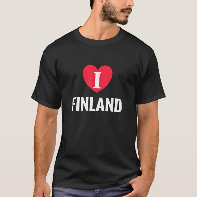 T-shirt I Love Finland Patriotic Home Country Travel (Devant)
