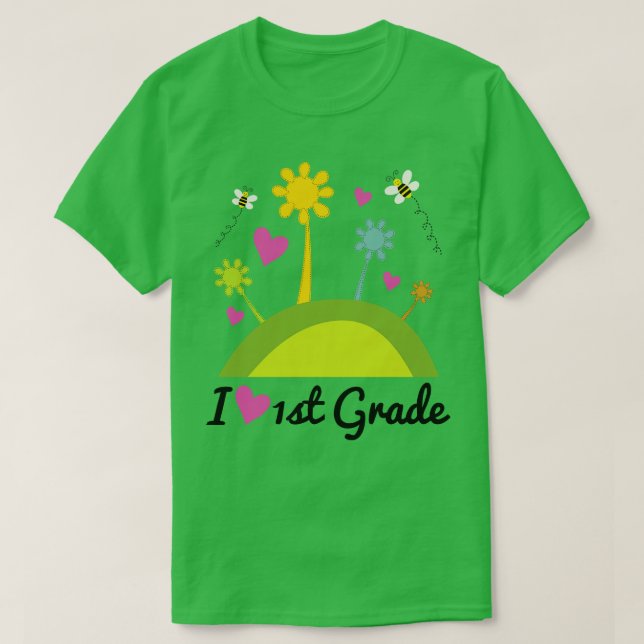 T-shirt I Love First Grade (Design devant)
