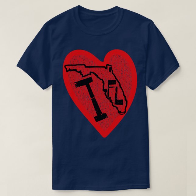 T-shirt I Love Florida I Heart Florida (Design devant)