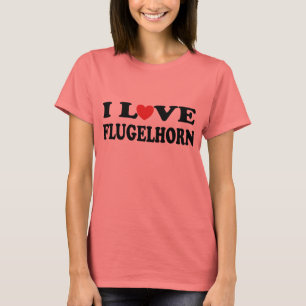 T-shirt I Love Flugelhorn Music Cadeau