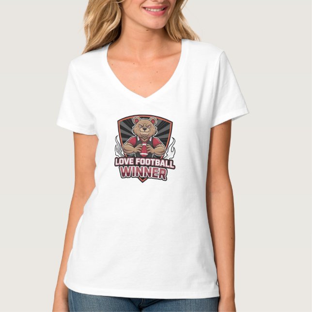 T-shirt I love football  (Devant)