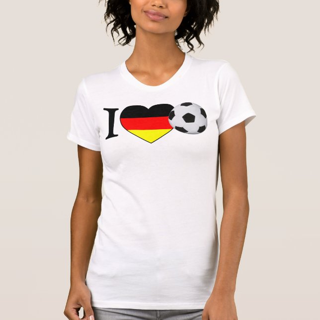 T-shirt « I Love football » Allemagne Girls Shirt (Devant)