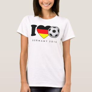 T-shirt « I Love football » Damen-Shirt Allemagne