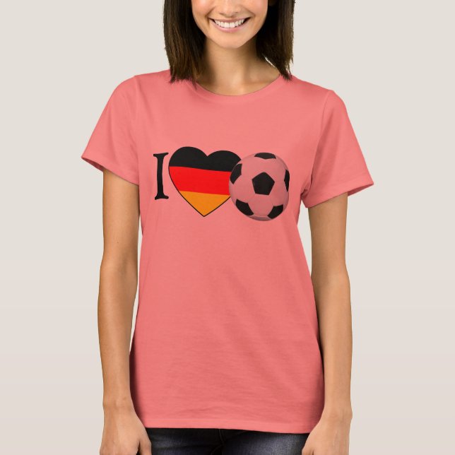 T-shirt I Love football en Allemagne (Devant)