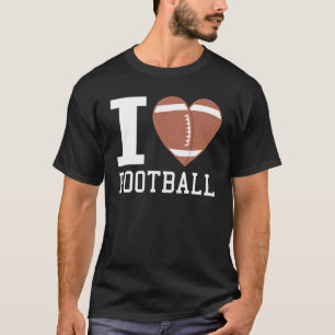 T-shirt I Love Football Heart Football Américain Players F