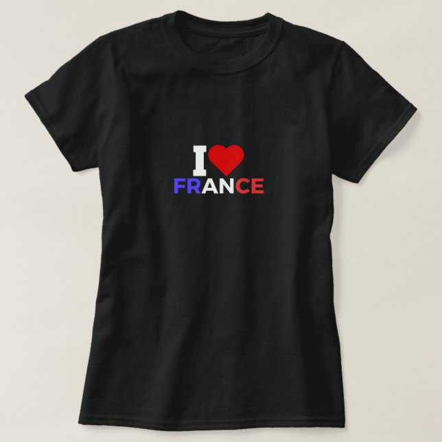 T-shirt I Love France (Design devant)