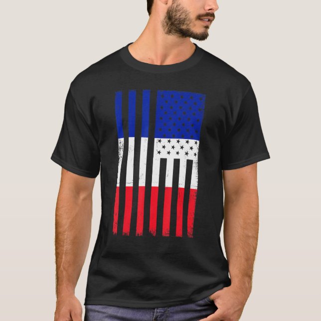 T-shirt I Love France Fête Nationale Drapeau Français Pari (Devant)
