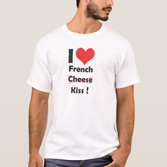 T-shirt I love french kiss (Devant)