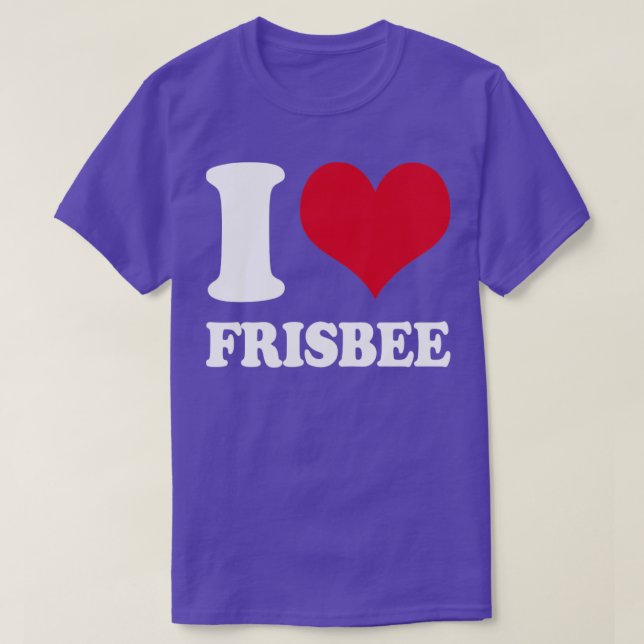 T-shirt I Love Frisbee Disc Golf1 (Design devant)