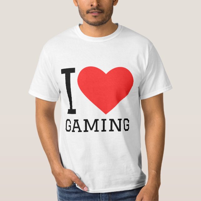 T-shirt I love gaming (Devant)