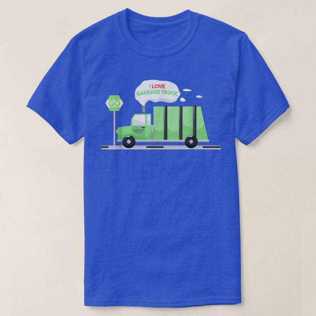 T-shirt I Love Garbage Truck Enfants Chemise Garçons Truck (Design devant)