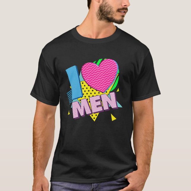 T-shirt I Love Gay Men Homosexuel Man (Devant)