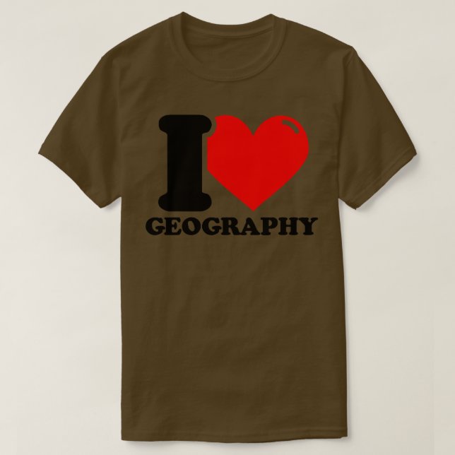 T-shirt I Love Géographie 5 (Design devant)