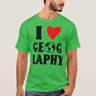 T-shirt I Love Géographie 9
