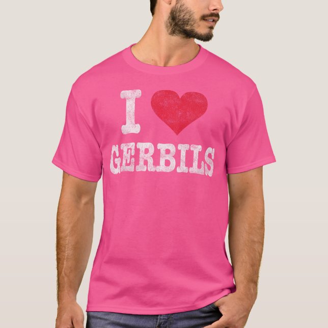 T-shirt I Love Gerbils Funny (Devant)