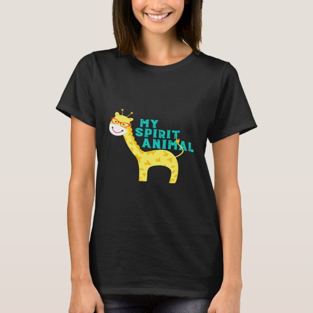 T-shirt I Love Giraffe My Spirit Animal (Devant)