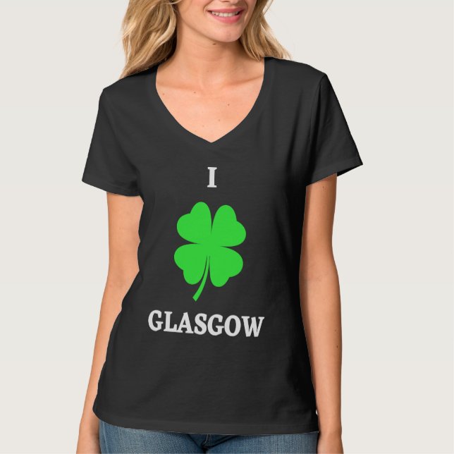 T-SHIRT I LOVE GLASGOW (Devant)