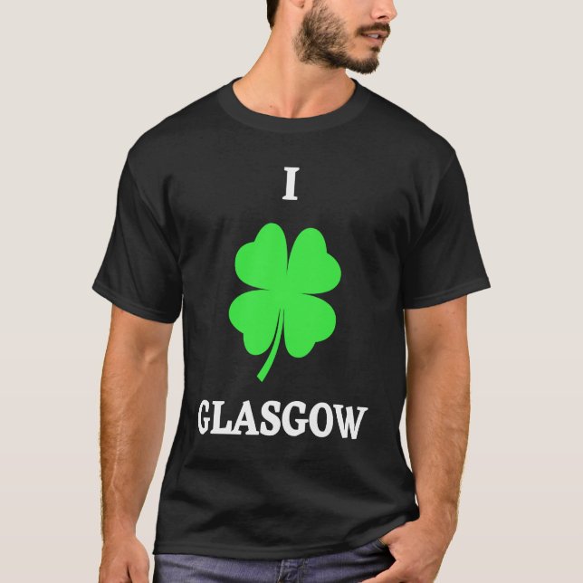 T-SHIRT I LOVE GLASGOW (Devant)