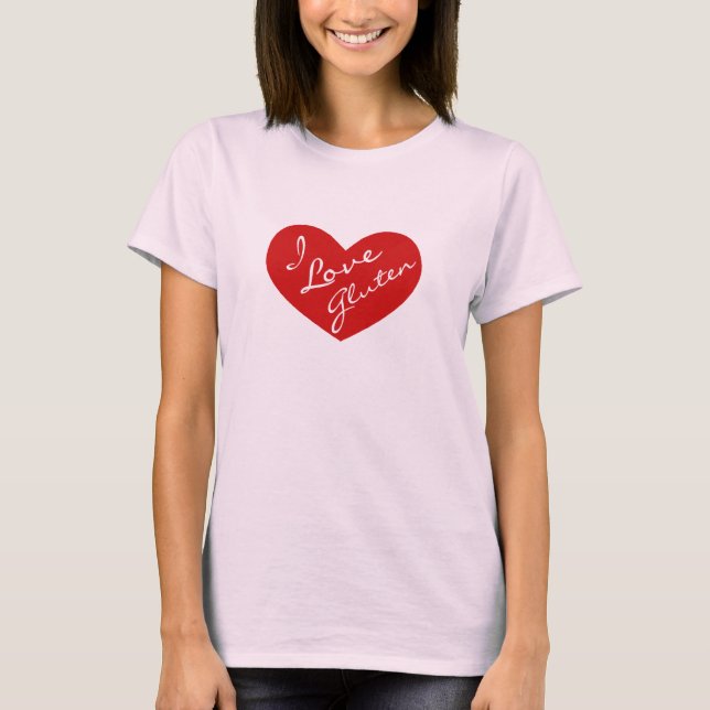 T-shirt I Love Gluten Tee (Devant)